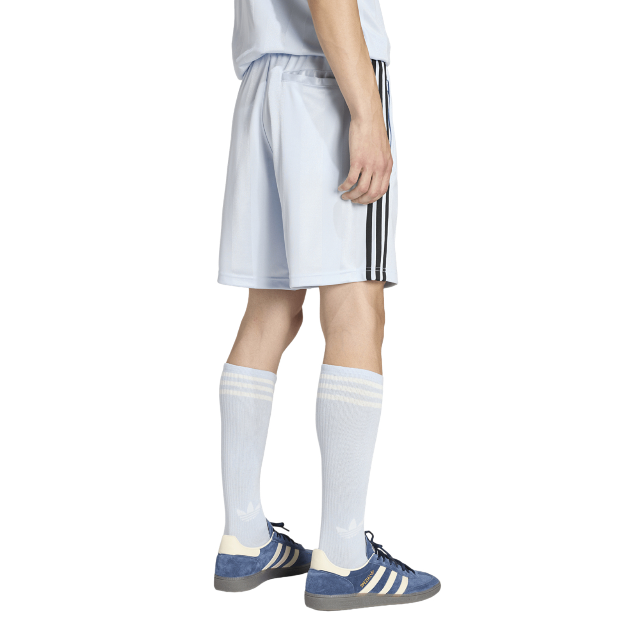adidas 3 Stripes Loose Engineered Shorts 8"  Image 2 of 5. Tap to open photo gallery.