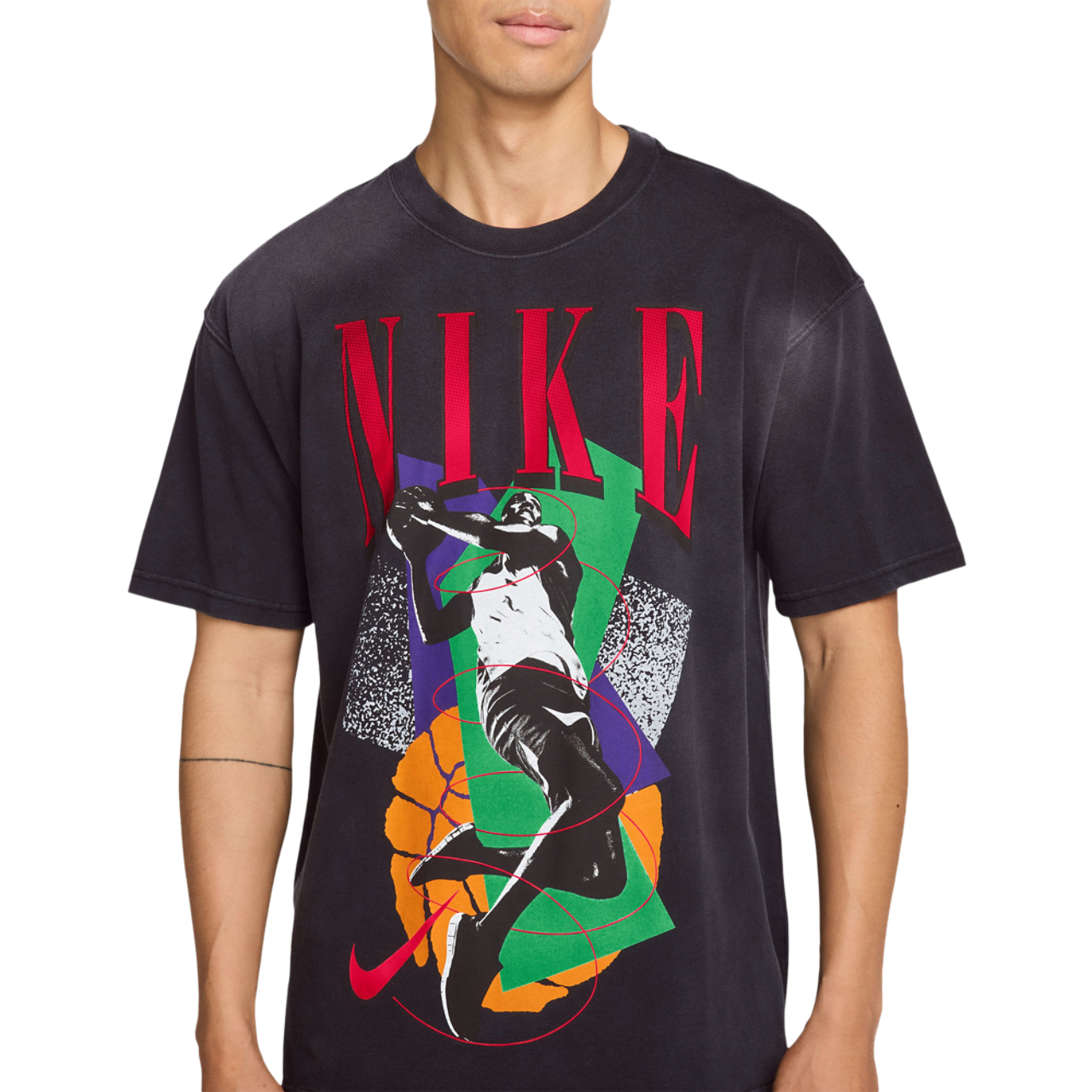 Nike T-Shirt Long Sleeve OC (RETRO BBALL)  Image 3 of 3. Tap to open photo gallery.