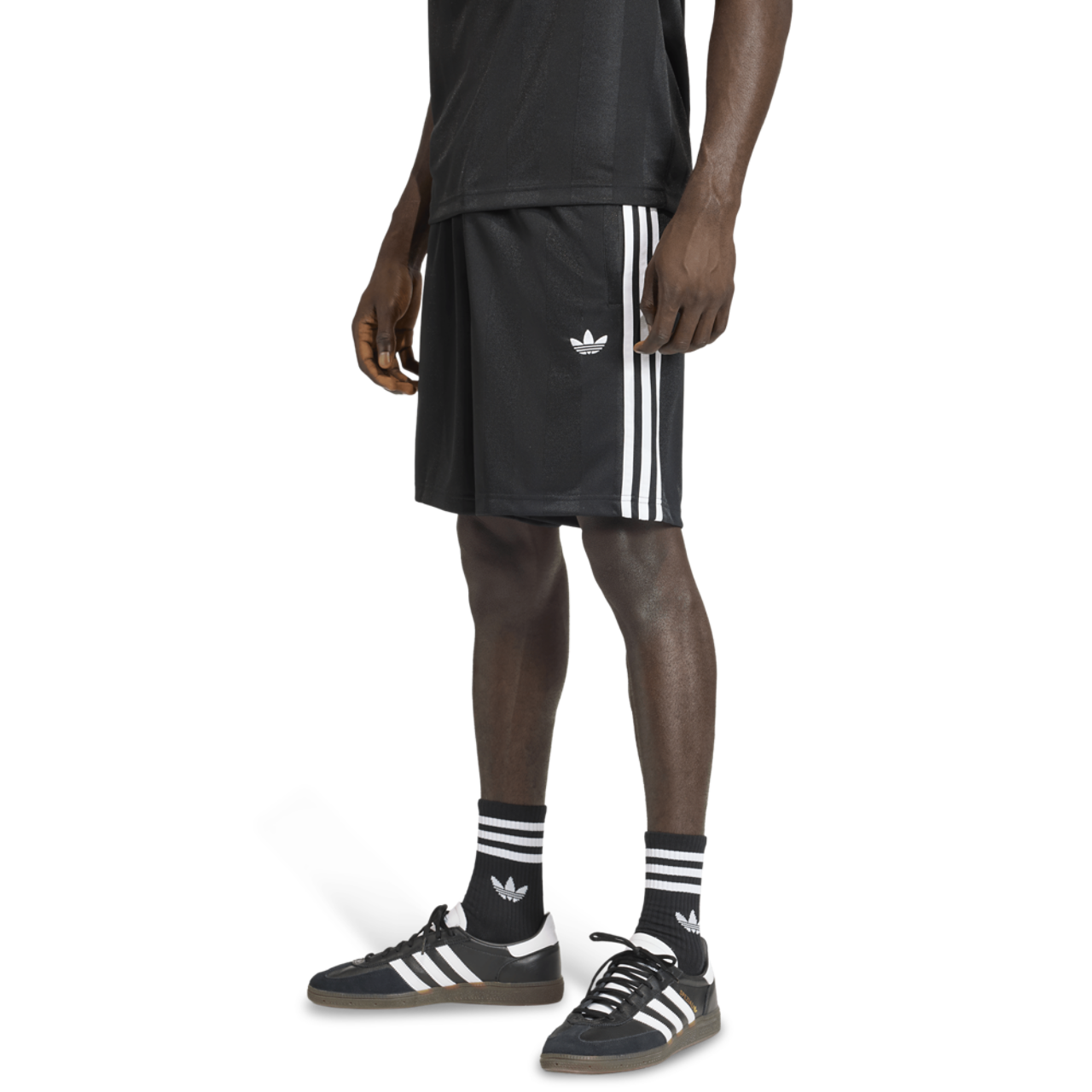 adidas 3 Stripes Loose Engineered Shorts 8" Image 1 of 4. Tap to open photo gallery.