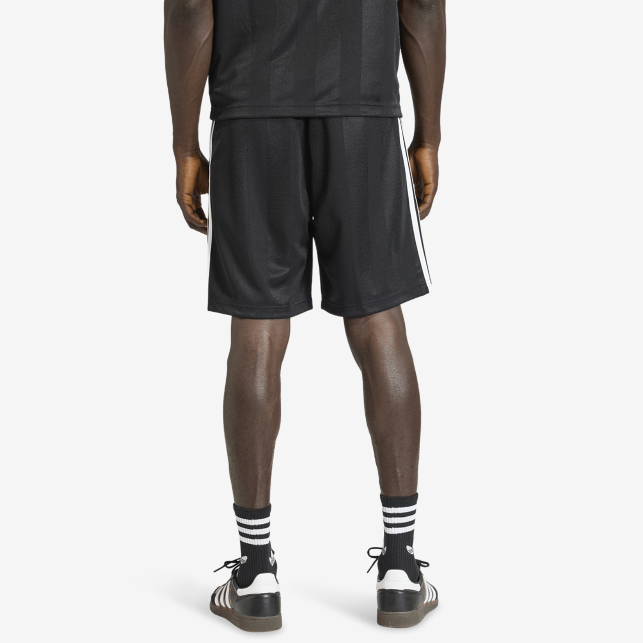 adidas 3 Stripes Loose Engineered Shorts 8" Image 2 of 4. Tap to open photo gallery.