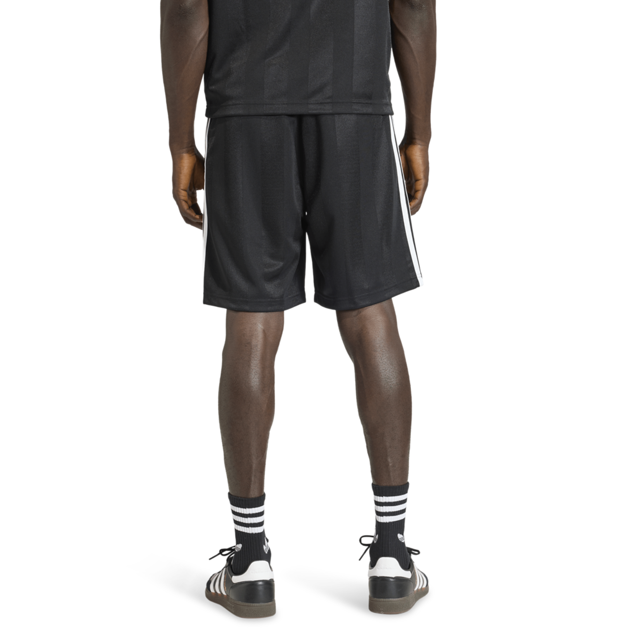 adidas 3 Stripes Loose Engineered Shorts 8" Image 2 of 4. Tap to open photo gallery.