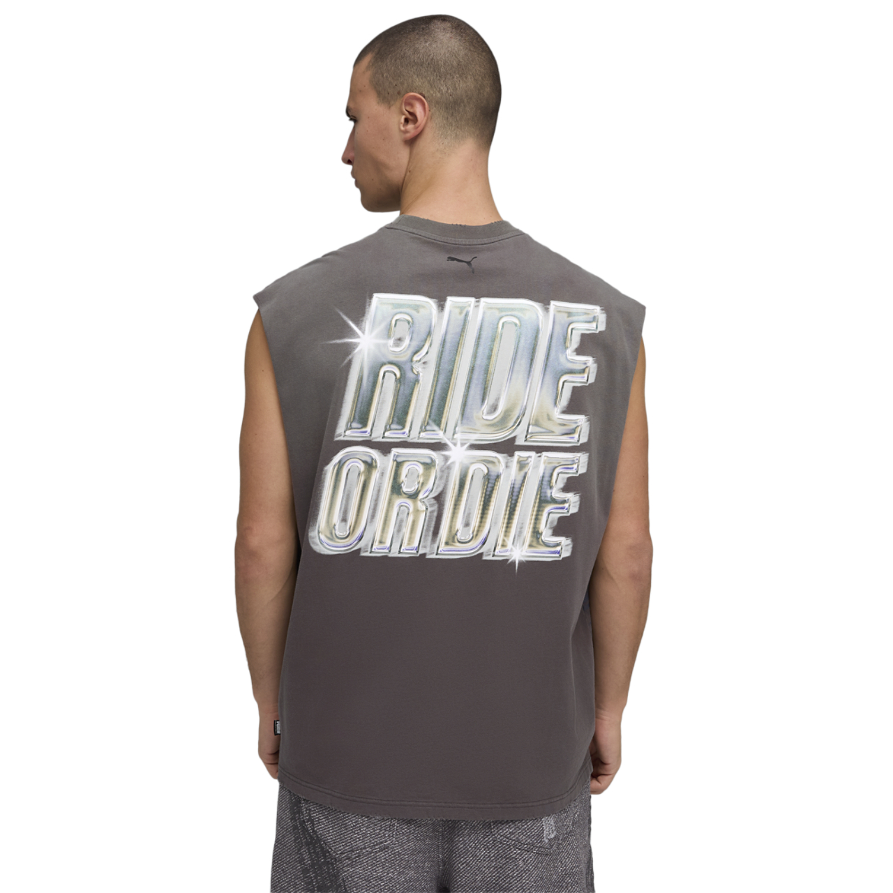 PUMA x Fast & Furious Cut-Off T-Shirt  Image 2 of 5. Tap to open photo gallery.