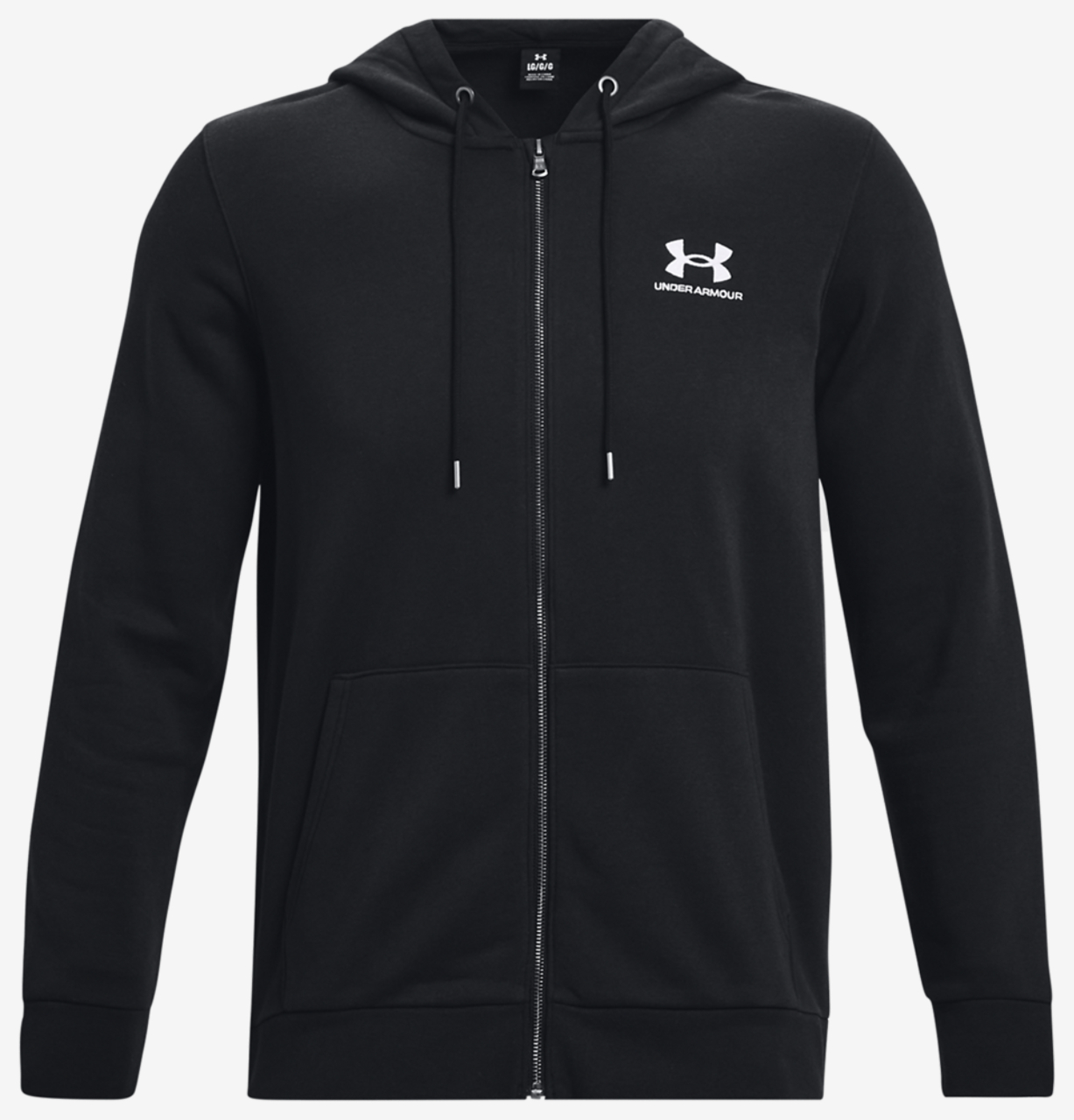 Under Armour Essential Fleece Full-Zip Hoodie Image 1 of 5. Tap to open photo gallery.