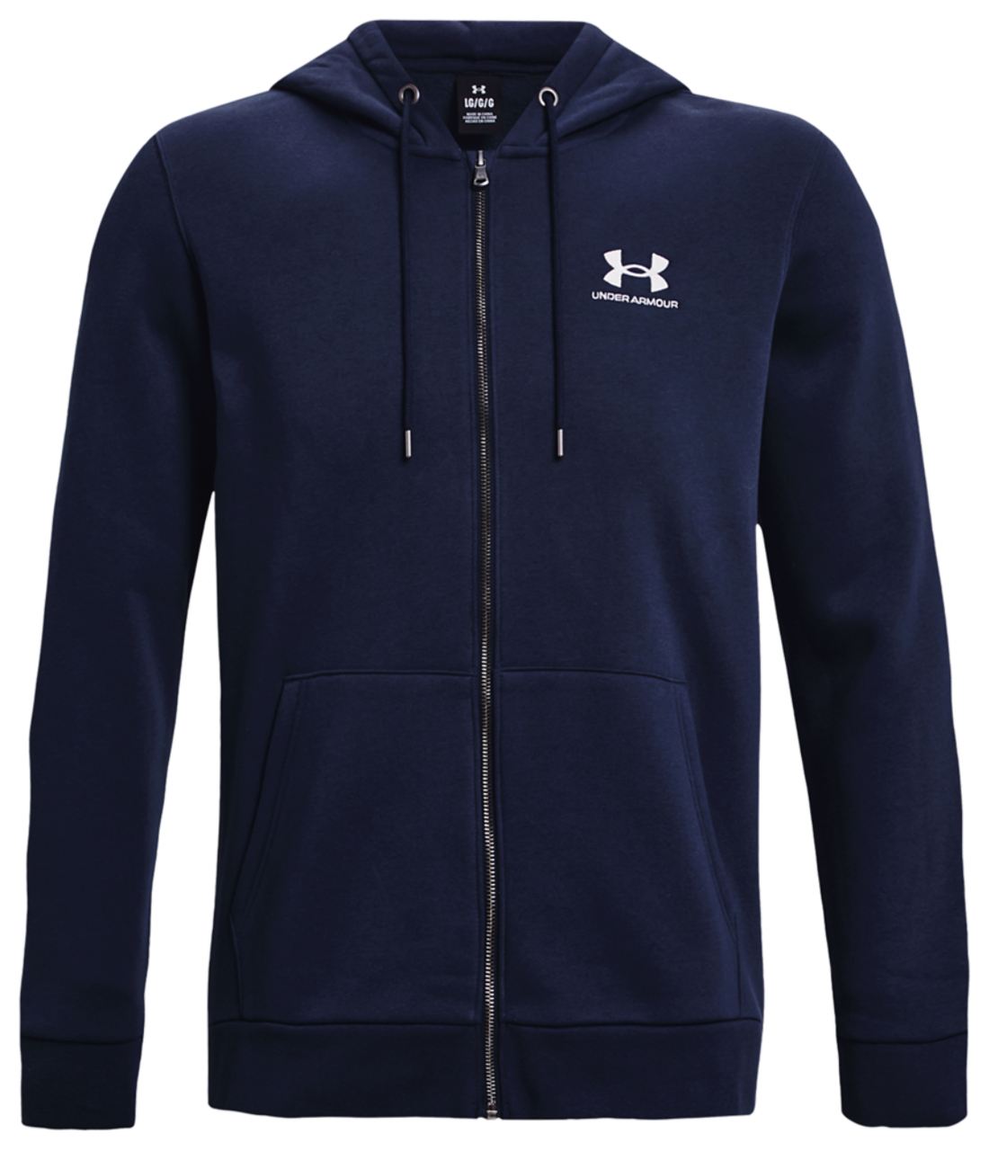Under Armour Essential Fleece Full-Zip Hoodie Image 1 of 4. Tap to open photo gallery.
