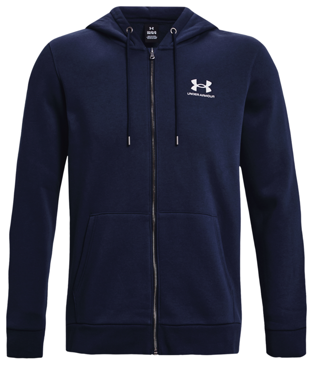 Under Armour Essential Fleece Full-Zip Hoodie Image 1 of 4. Tap to open photo gallery.