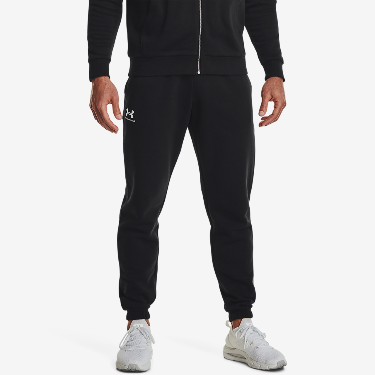 Under Armour Essential Fleece Joggers Image 4 of 5. Tap to open photo gallery.