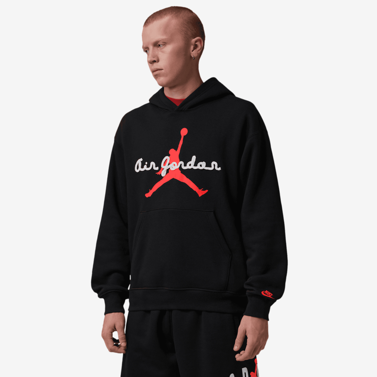 Jordan AJ6 Script Brooklyn Fleece Pullover Hoodie Image 1 of 7. Tap to open photo gallery.