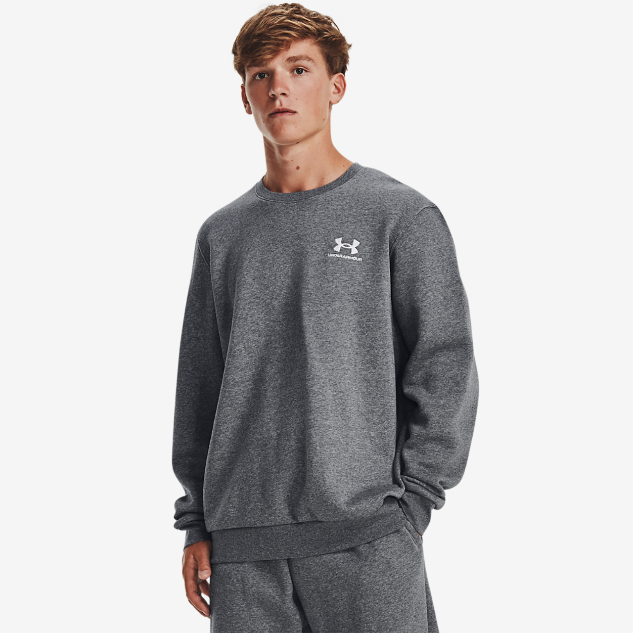 Under Armour Essential Fleece Crew Image 4 of 5. Tap to open photo gallery.