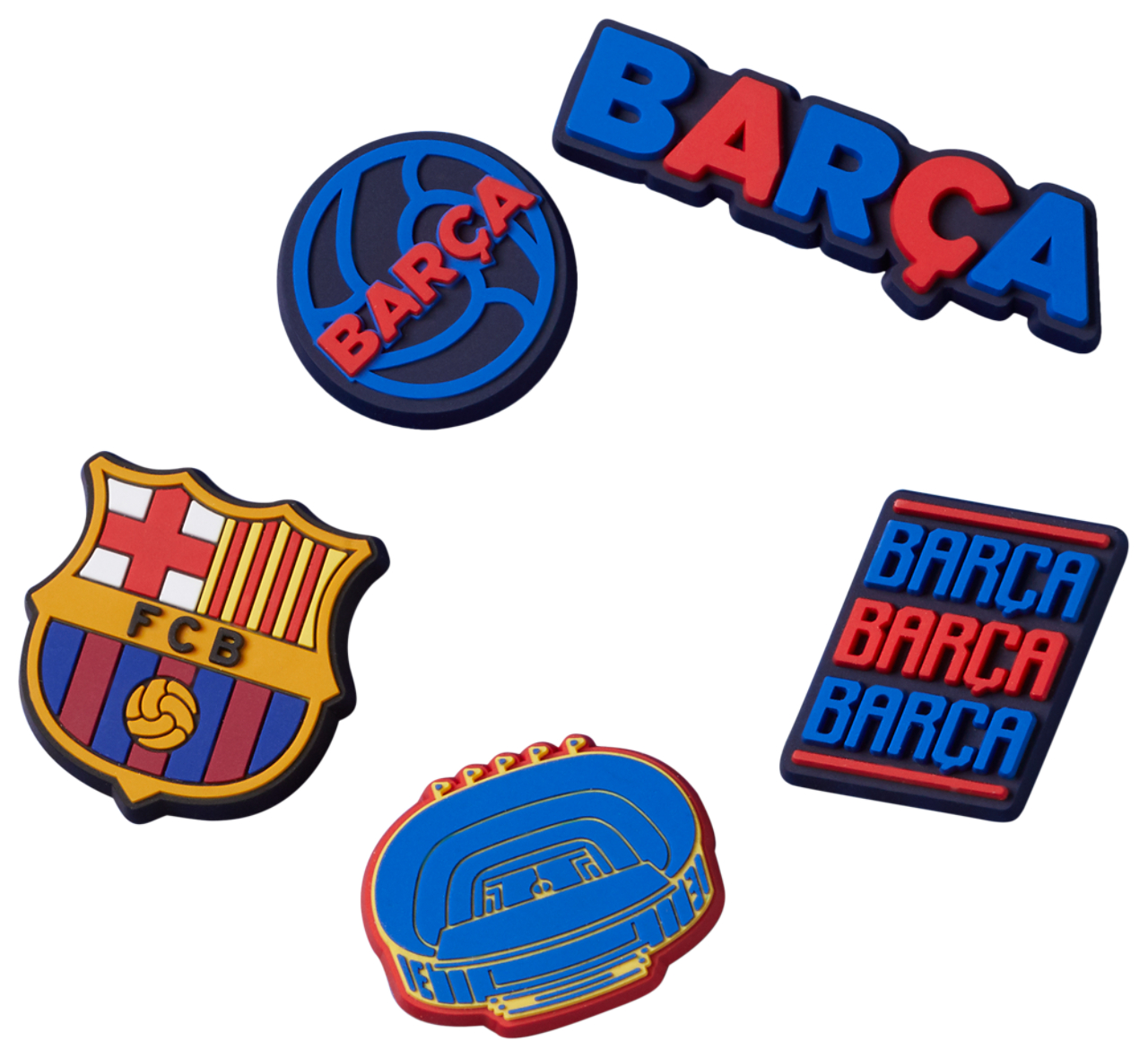 Crocs Barcelona FC 5 Pack Jibbitz  Image 1 of 6. Tap to open photo gallery.
