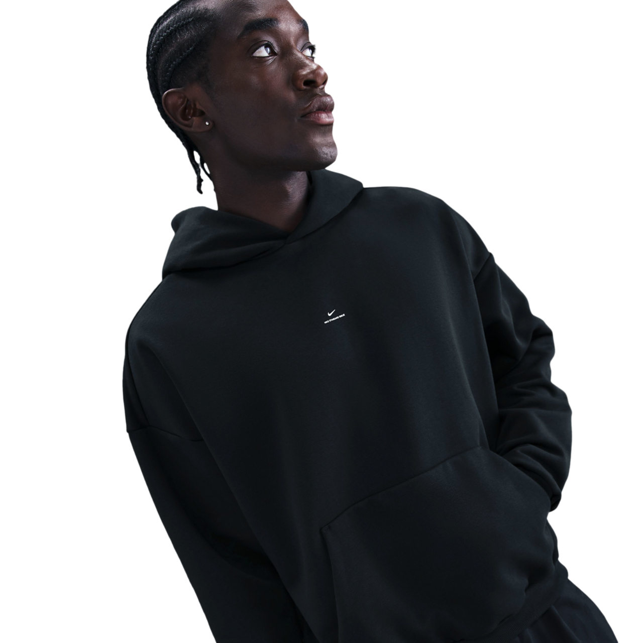 Nike Standard Issue Brushed Pullover Hoodie  Image 1 of 5. Tap to open photo gallery.