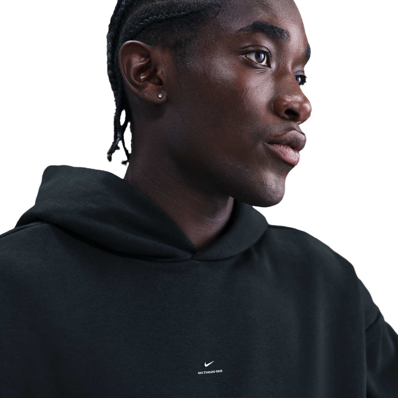 Nike Standard Issue Brushed Pullover Hoodie  Image 3 of 5. Tap to open photo gallery.