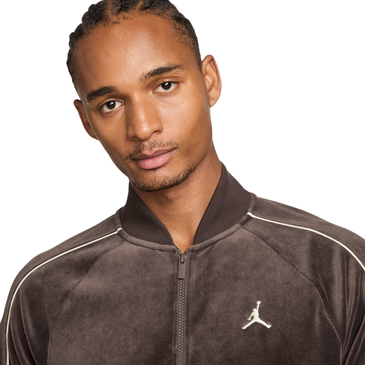 Jordan Brooklyn Velour Track Jacket  Image 3 of 3. Tap to open photo gallery.