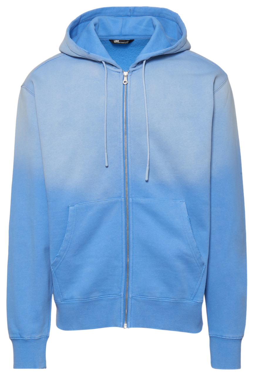 LCKR Distressed Full-Zip Hoodie  Image 1 of 2. Tap to open photo gallery.