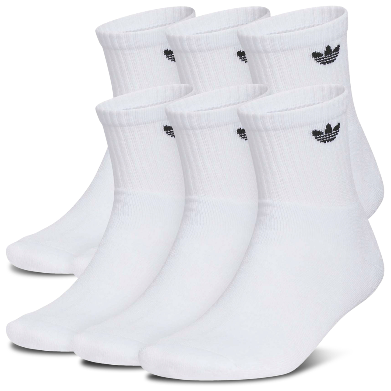 adidas Paquet de 6 paires de chaussettes courtes Originals Trefoil Image 1 de 4. Appuyez pour ouvrir la galerie de photos.