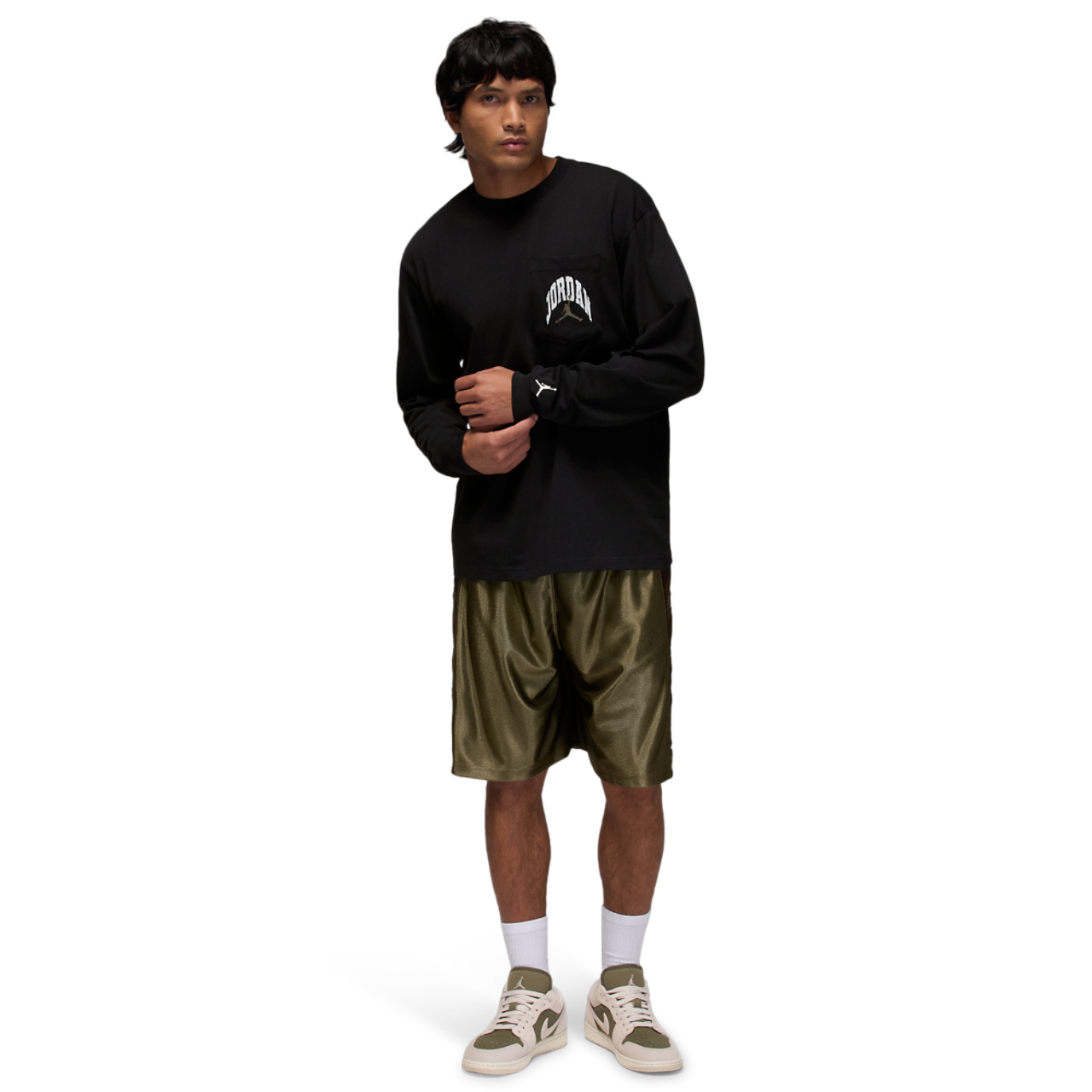Jordan Brooklyn RLT Long Sleeve Pocket Crew  Image 4 of 4. Tap to open photo gallery.