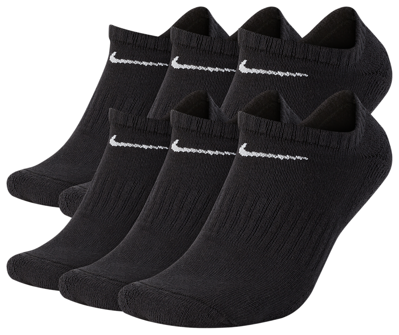 Nike 6 Pack Dri-FIT Cotton No-Show Socks Image 1 of 1. Tap to open photo gallery.