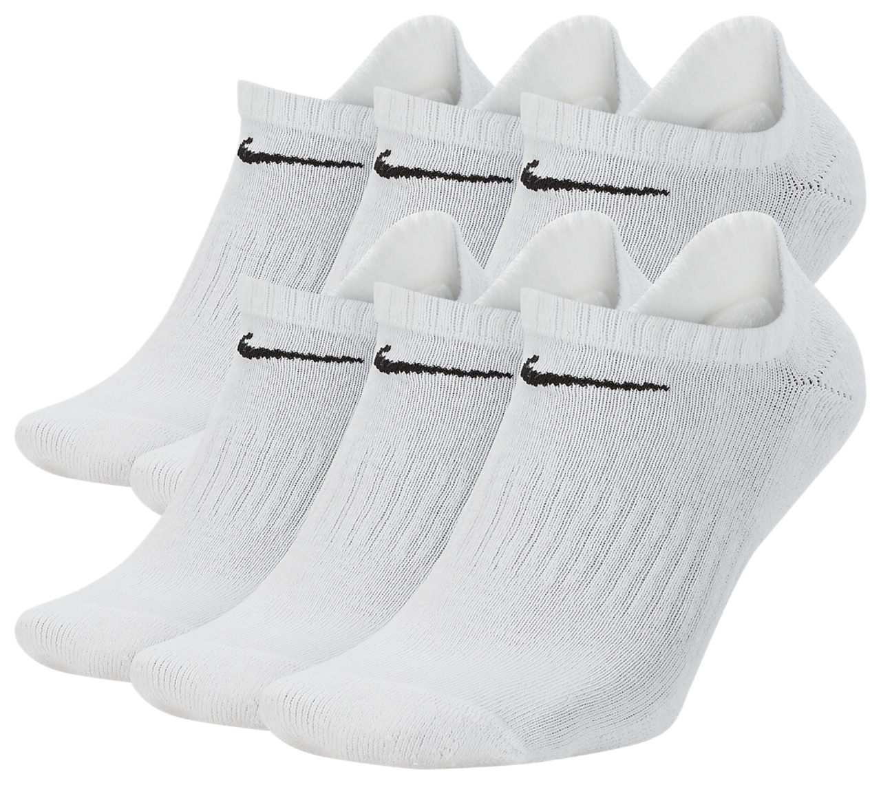 Nike 6 Pack Dri-FIT Cotton No-Show Socks Image 2 of 3. Tap to open photo gallery.