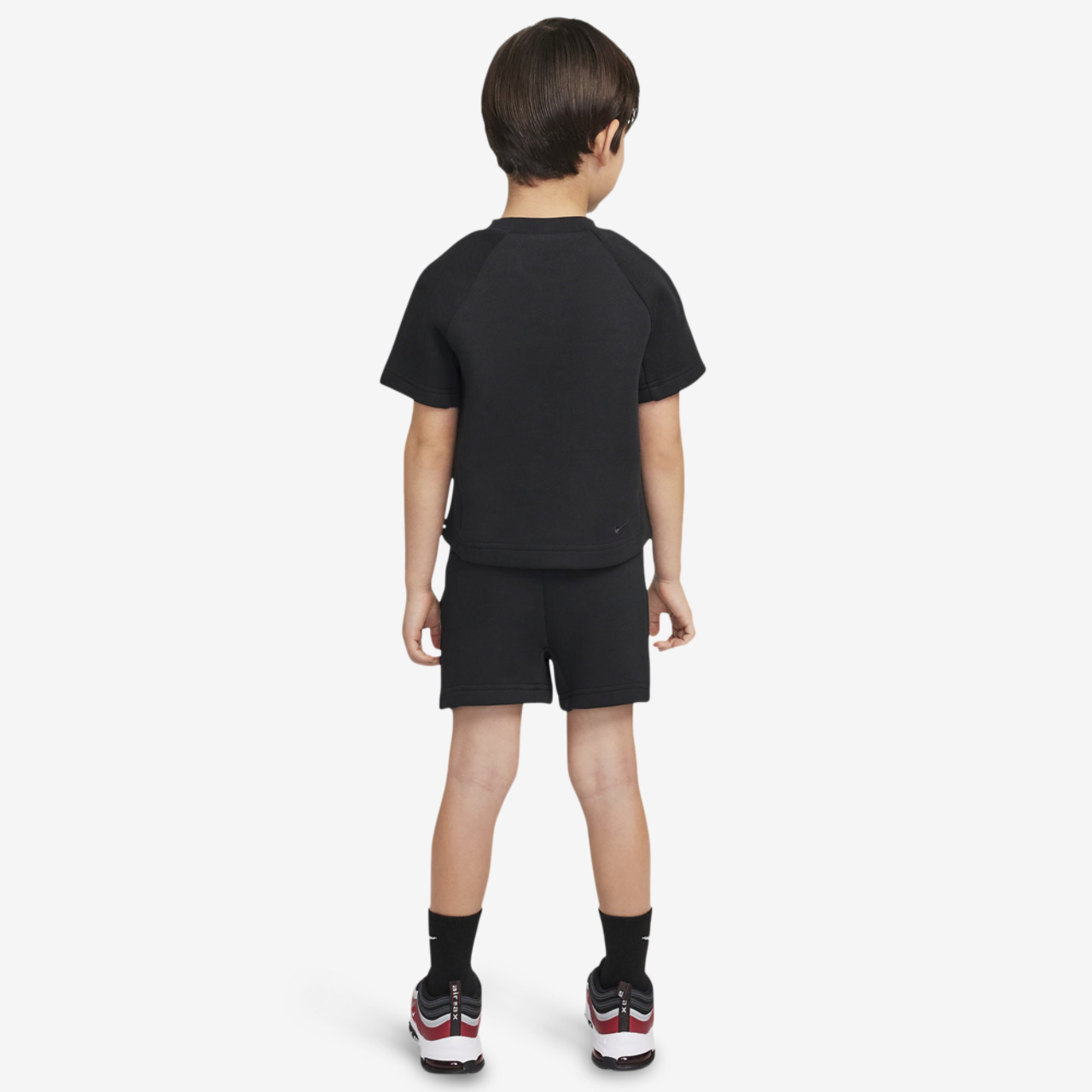 Nike Tech Fleece T-Shirt And Short Set Image 2 of 11. Tap to open photo gallery.