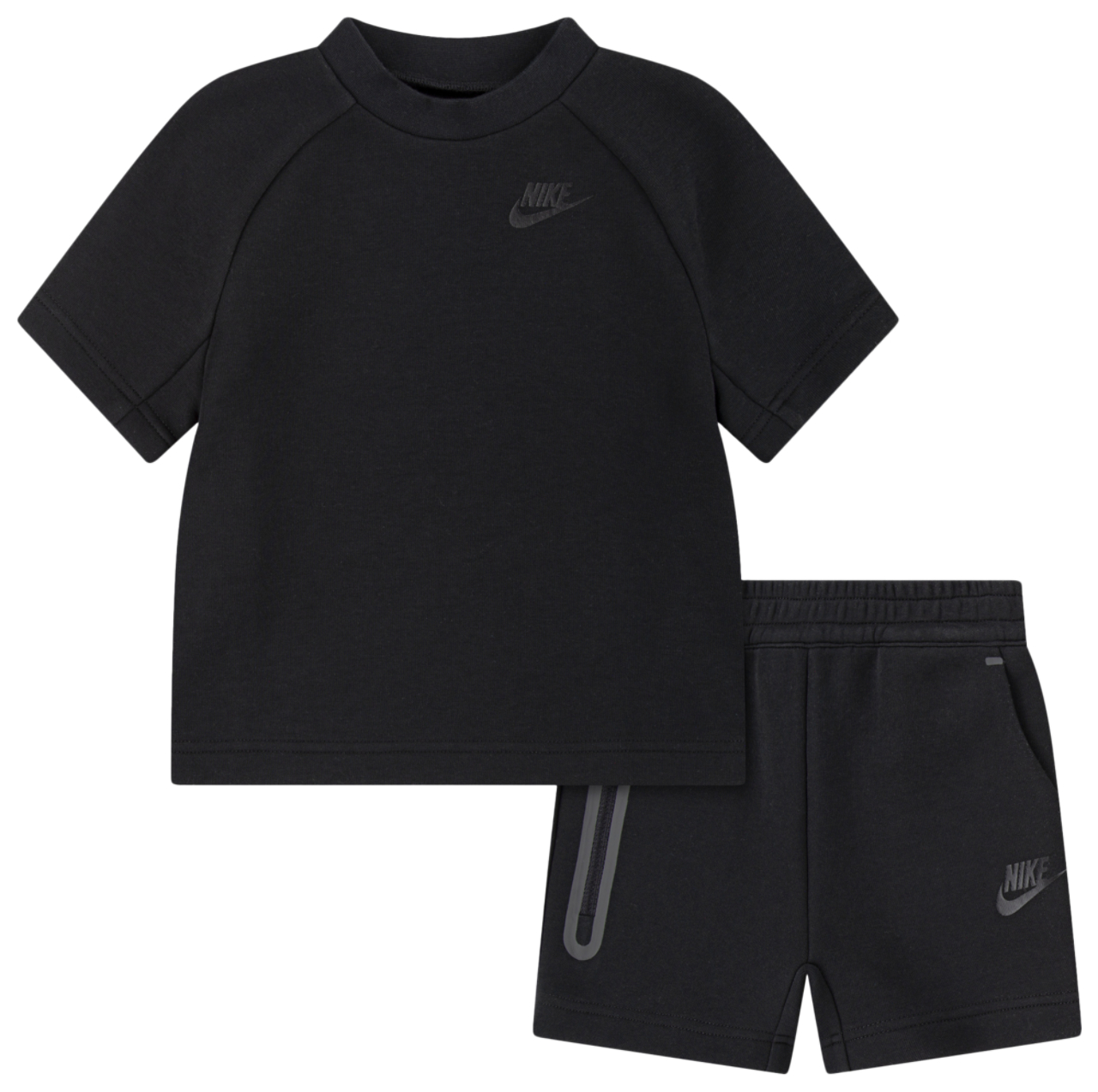 Nike Tech Fleece T-Shirt And Short Set Image 4 of 11. Tap to open photo gallery.