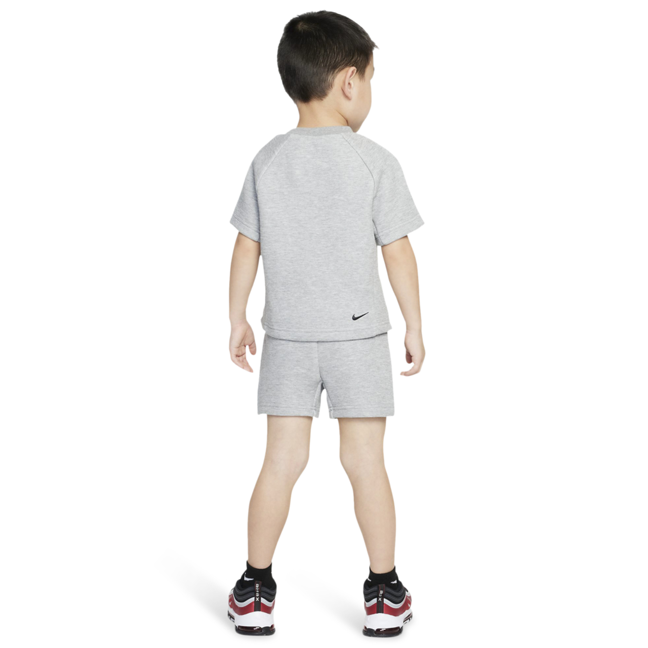 Nike Tech Fleece T-Shirt And Short Set Image 3 of 13. Tap to open photo gallery.
