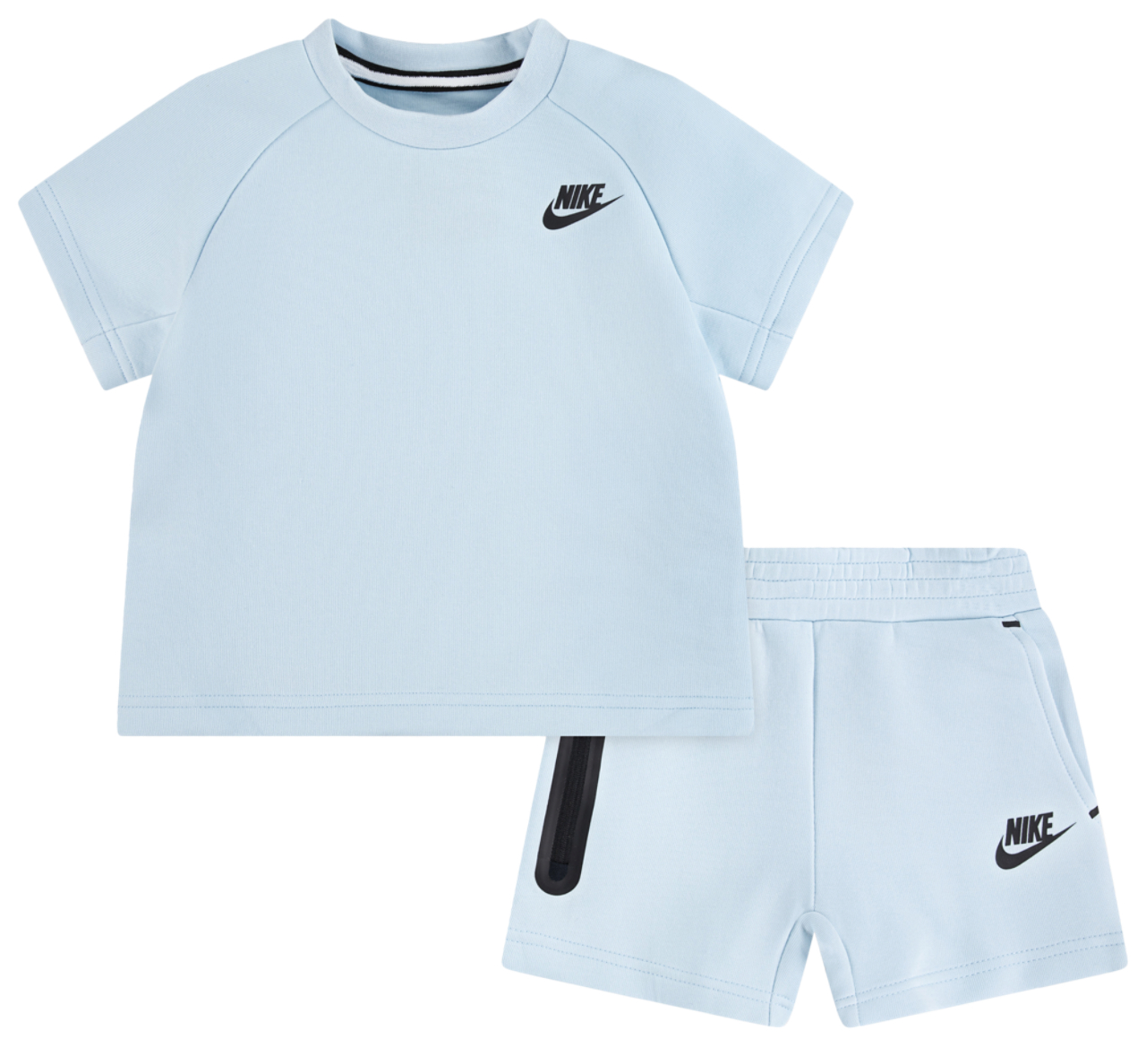 Nike Tech Fleece T-Shirt And Short Set Image 6 of 7. Tap to open photo gallery.
