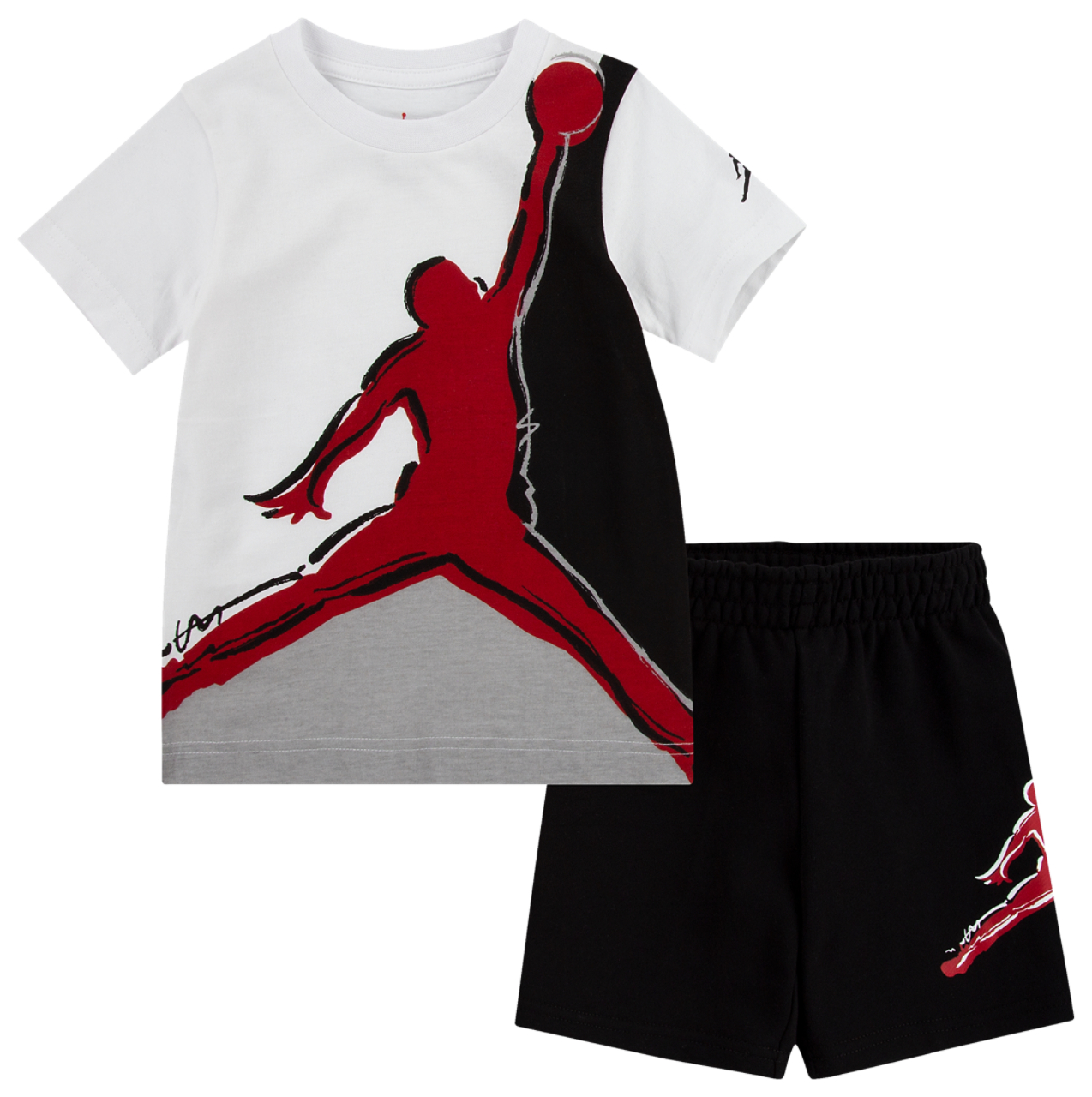 Jordan Painted Jumpman Tee & Short Set Image 1 of 4. Tap to open photo gallery.