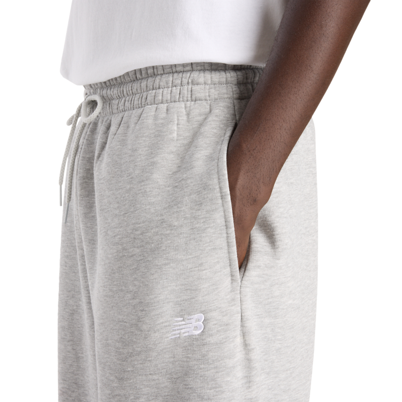 New Balance Sport Essentials Open Hem Fleece Pants  Image 6 of 6. Tap to open photo gallery.