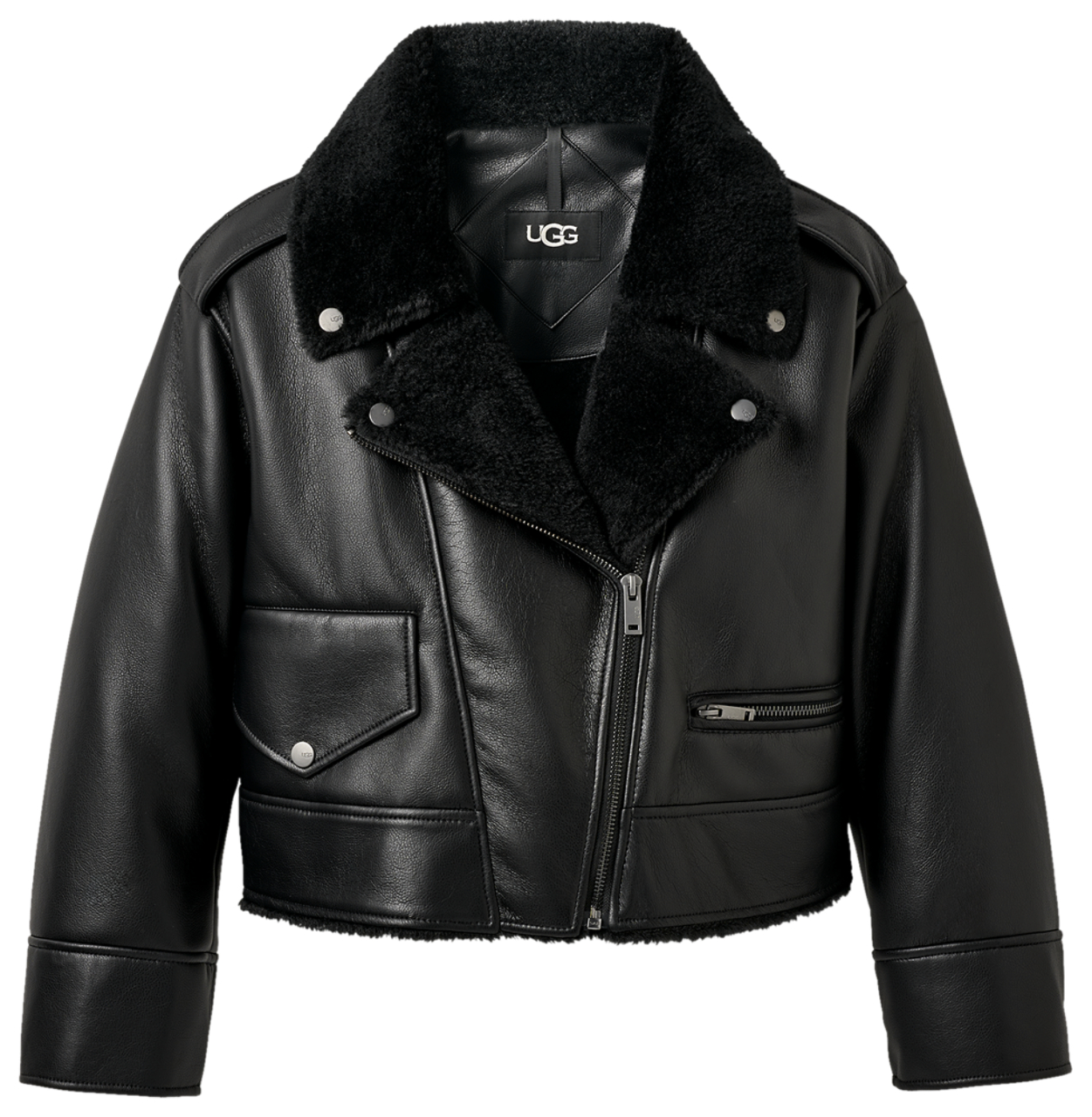 UGG Finnian Fluff Moto Jacket  Image 1 of 4. Tap to open photo gallery.