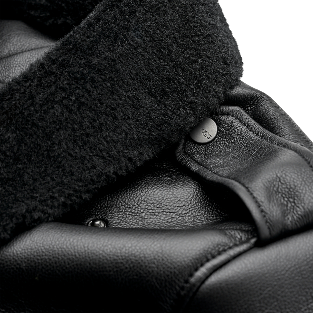 UGG Finnian Fluff Moto Jacket  Image 4 of 4. Tap to open photo gallery.