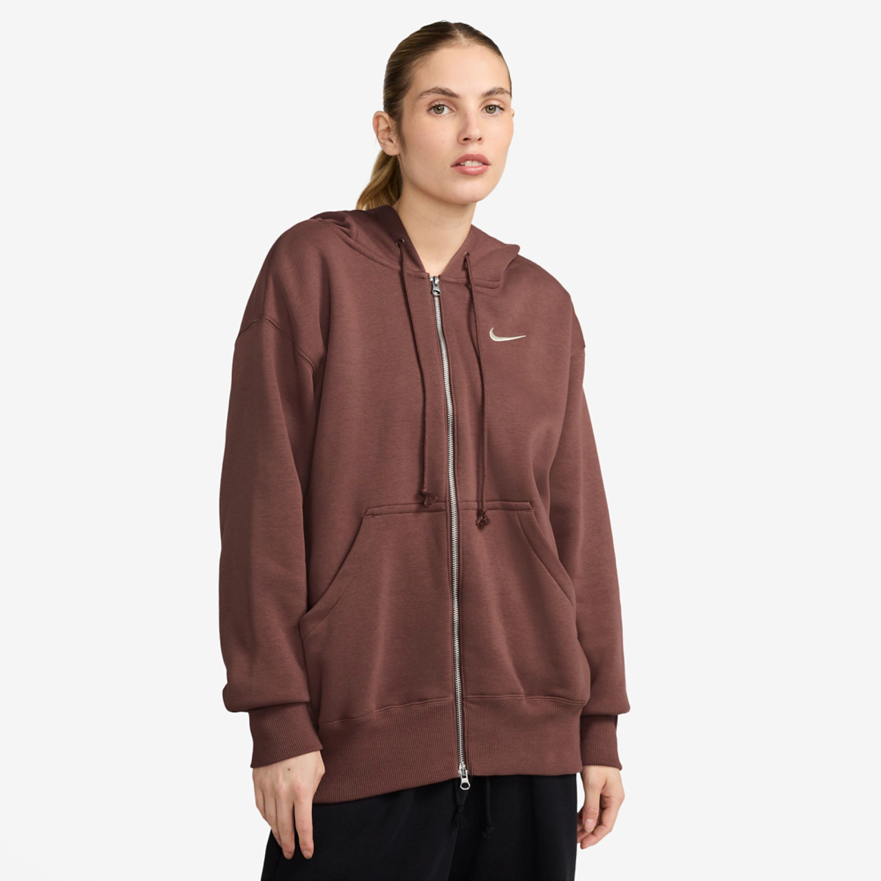 Nike Phoenix Fleece Long Sleeve Full-Zip  Image 1 of 2. Tap to open photo gallery.