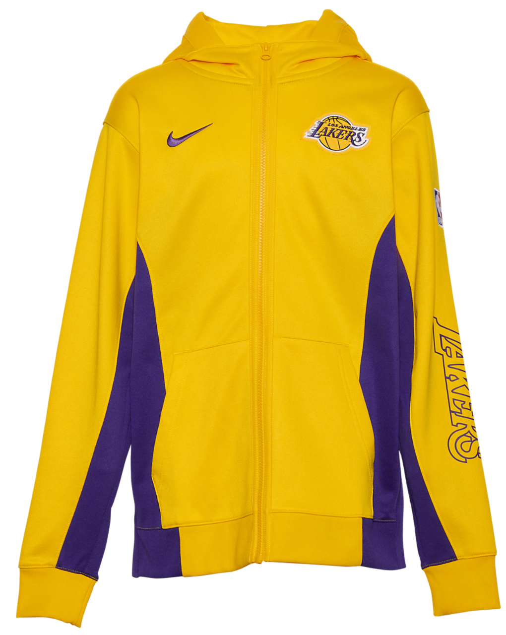 Nike Lakers DF Showtime Colorblock Full-Zip Hoodie Image 1 of 3. Tap to open photo gallery.