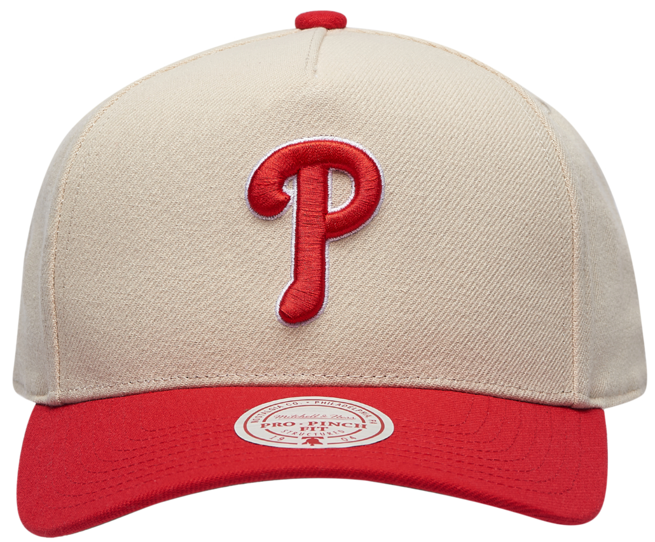 Mitchell & Ness Phillies Off White Pro Pinch Cap