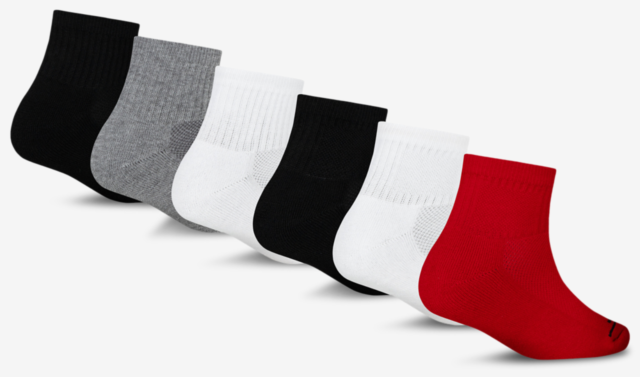 Jordan Legend Ankle 6-Pack Socks Image 2 of 6. Tap to open photo gallery.