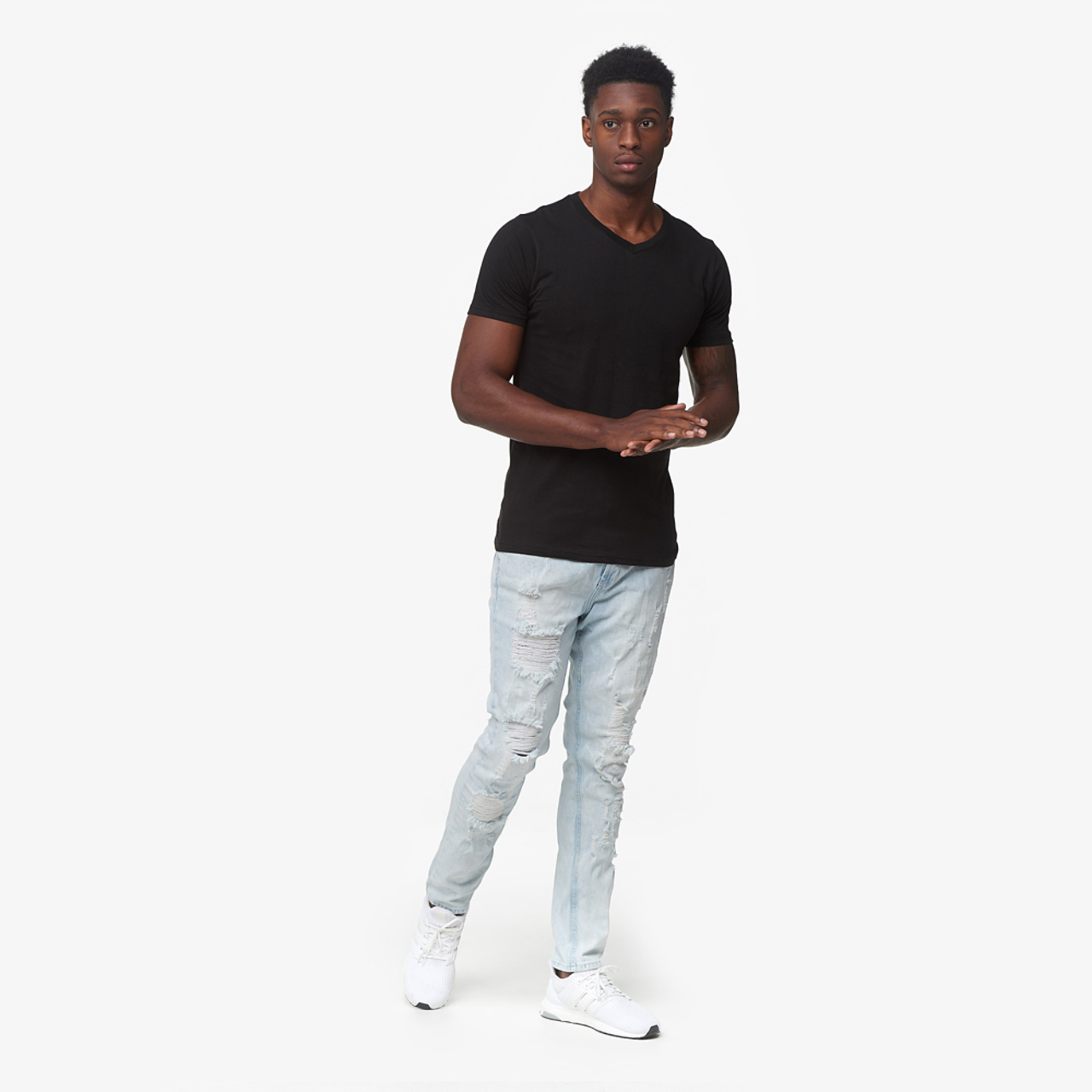 CSG Basic V-Neck S/S T-Shirt Image 6 of 6. Tap to open photo gallery.