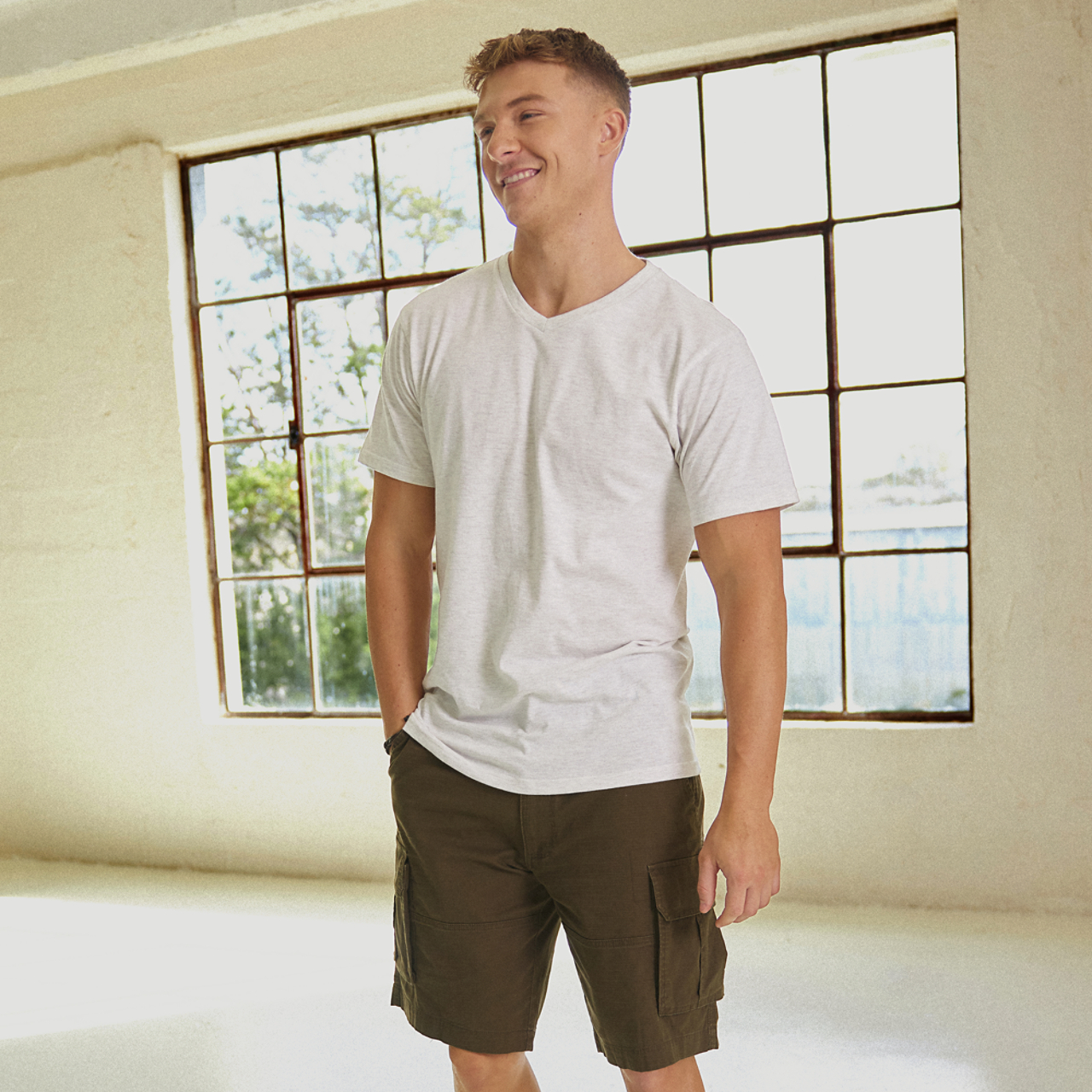 CSG Basic V-Neck S/S T-Shirt Image 3 of 6. Tap to open photo gallery.
