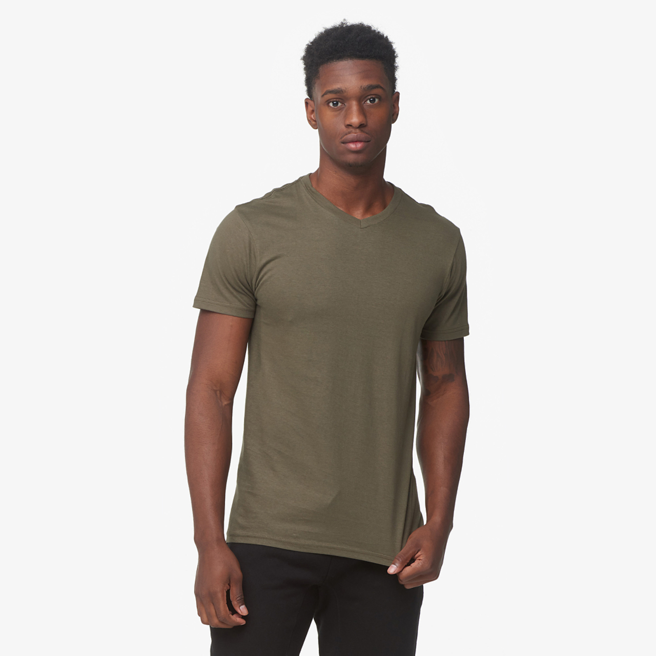 CSG Basic V-Neck S/S T-Shirt Image 4 of 6. Tap to open photo gallery.