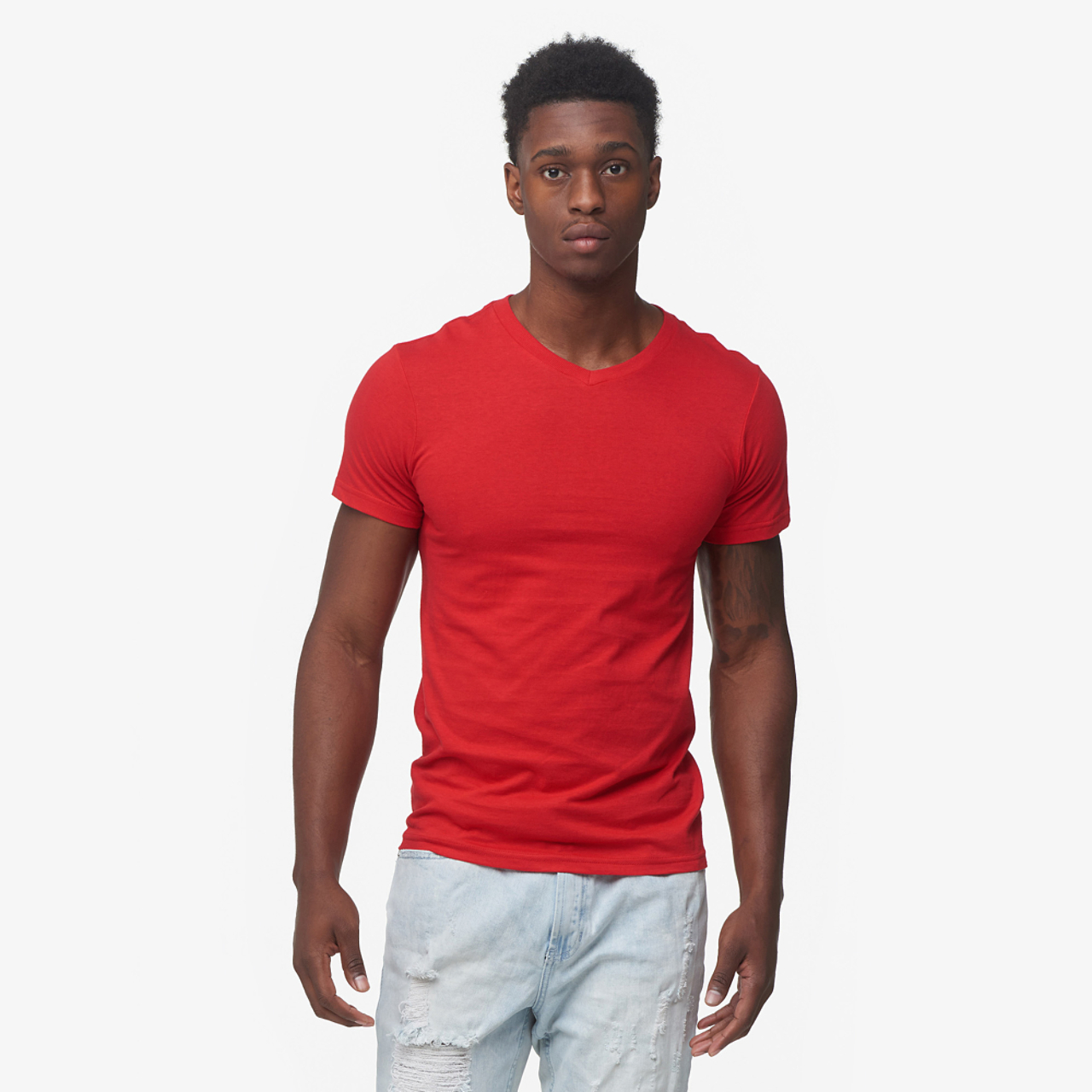 CSG Basic V-Neck S/S T-Shirt Image 4 of 6. Tap to open photo gallery.