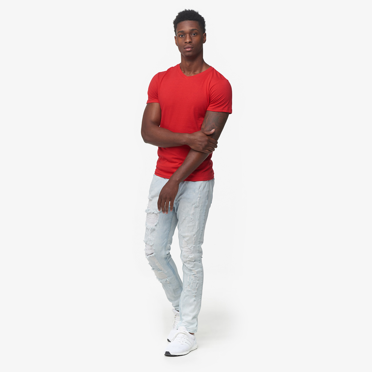 CSG Basic V-Neck S/S T-Shirt Image 6 of 6. Tap to open photo gallery.