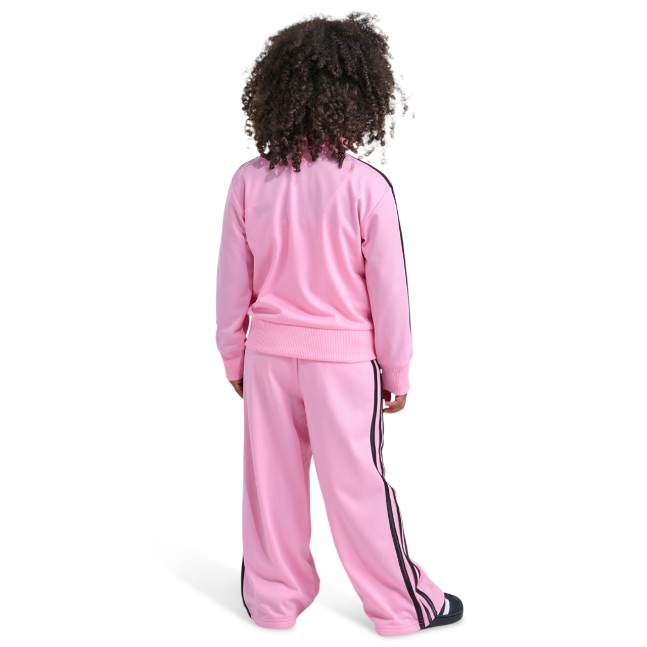 adidas Firebird Jacket Wide Leg Pants Set  Image 2 of 3. Tap to open photo gallery.