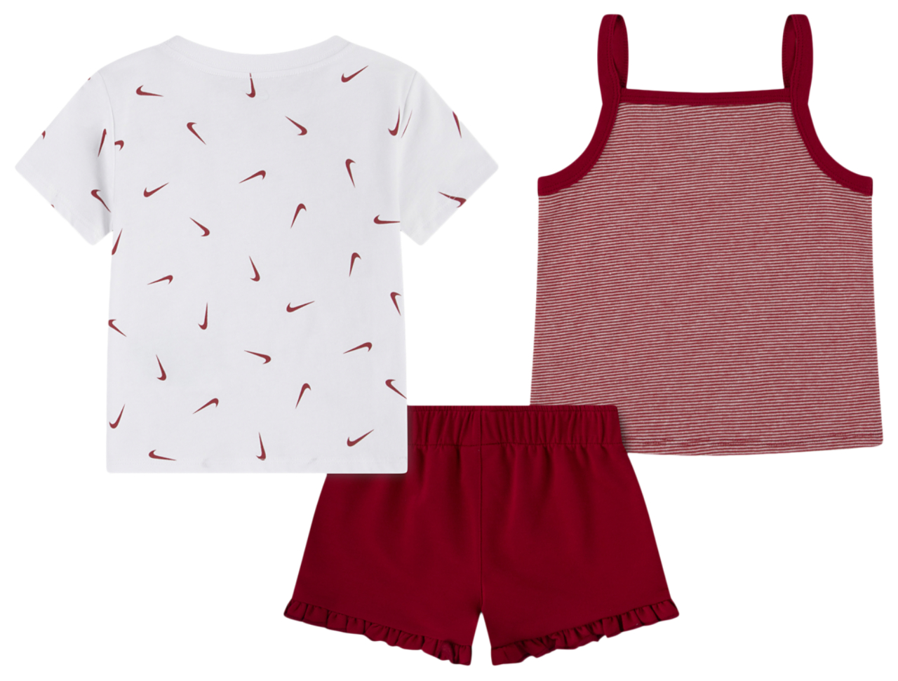 Nike Essential Ruffle Short Set Image 2 of 4. Tap to open photo gallery.