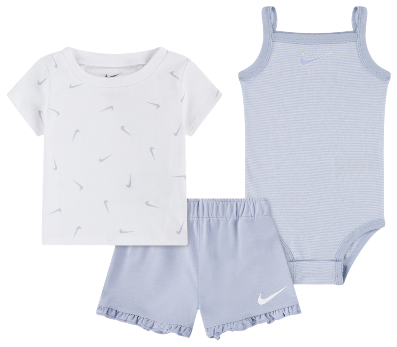 Nike Essential Ruffle Short Set Image 1 of 4. Tap to open photo gallery.