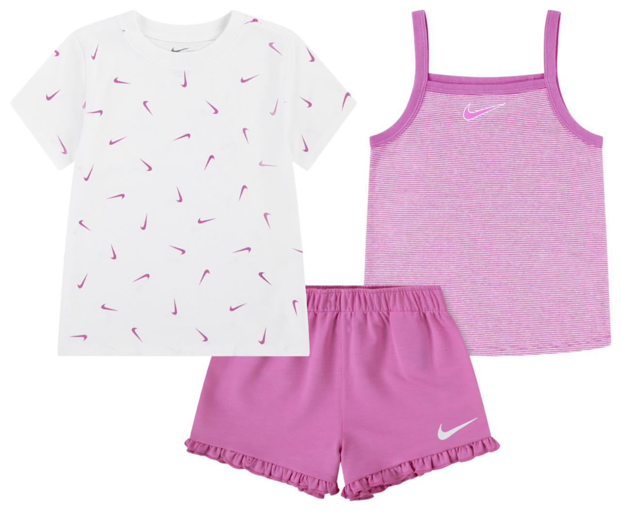 Nike Essential Ruffle Short Set Image 1 of 4. Tap to open photo gallery.