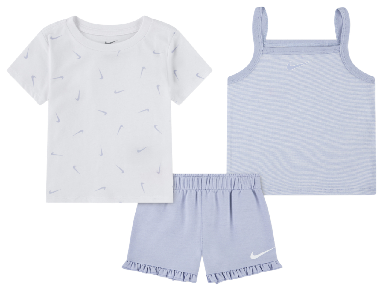 Nike Essential Ruffle Short Set Image 1 of 4. Tap to open photo gallery.