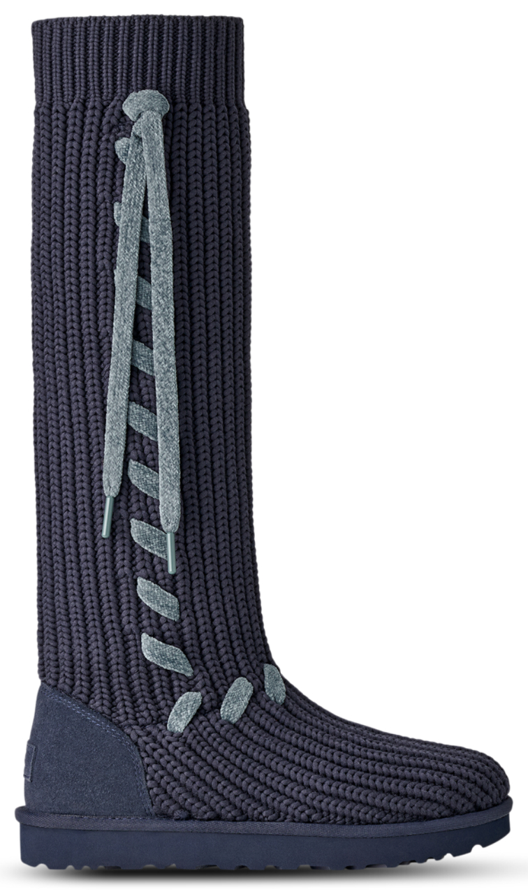 【新品】UGG クラシックカーディー ニット 22cm ボタン 2way 紺 UGG Classic Tall Whipstitch Knit - Women's | Foot Locker