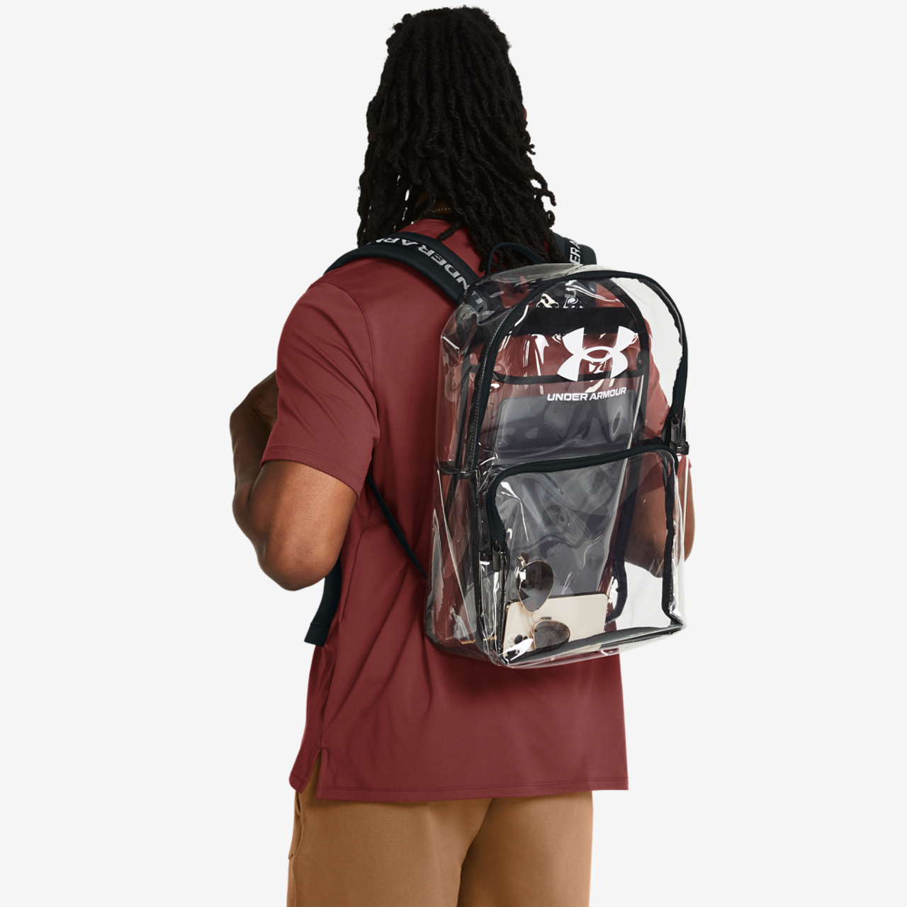 Under Armour Sportstyle Clear Backpack Image 4 of 4. Tap to open photo gallery.