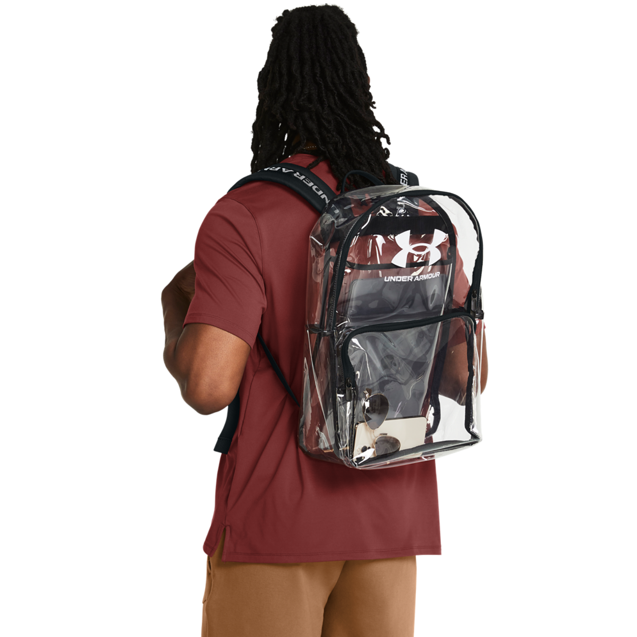 Under Armour Sportstyle Clear Backpack Image 4 of 4. Tap to open photo gallery.