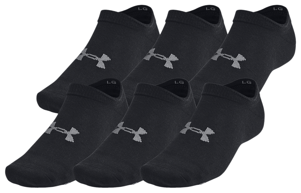 Under Armour Essential 6 Pack No Show Socks Image 1 of 5. Tap to open photo gallery.