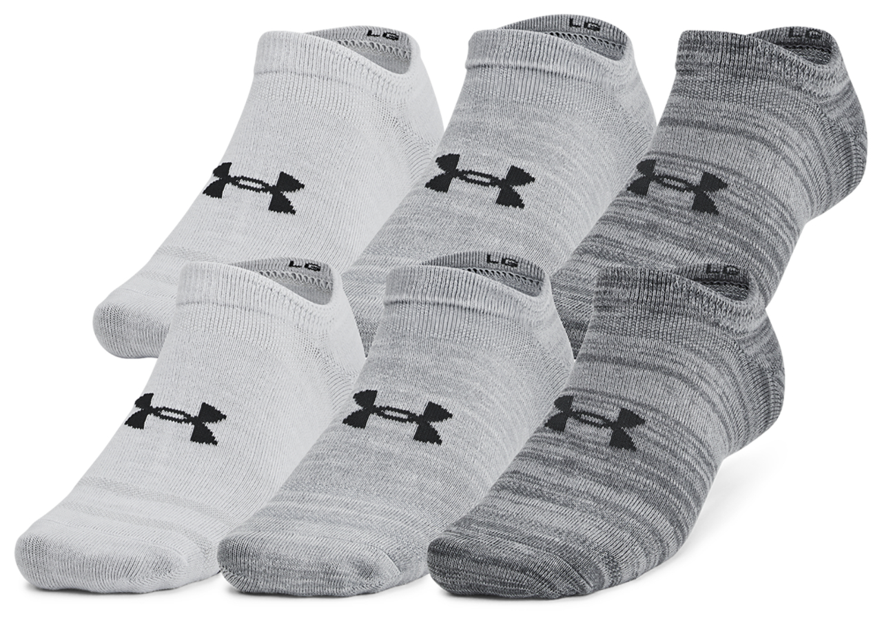 Under Armour Essential 6 Pack No Show Socks Image 1 of 4. Tap to open photo gallery.