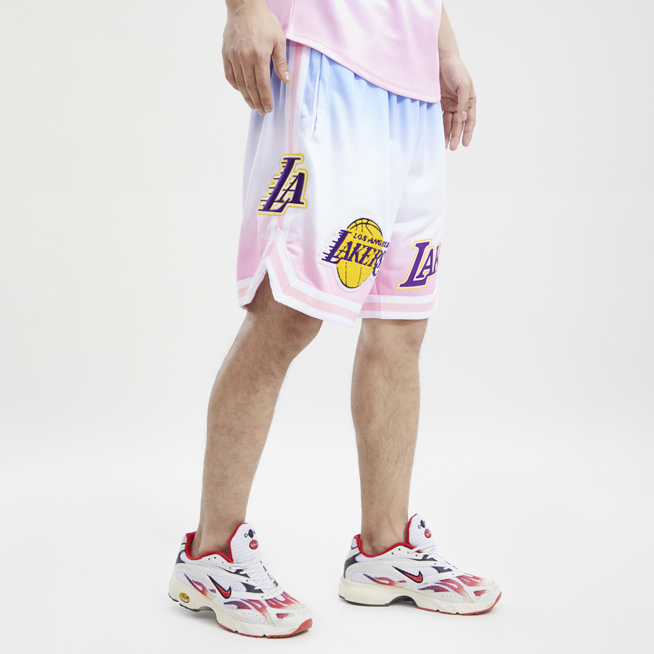 Pro Standard Lakers Ombre Shorts Image 3 of 4. Tap to open photo gallery.