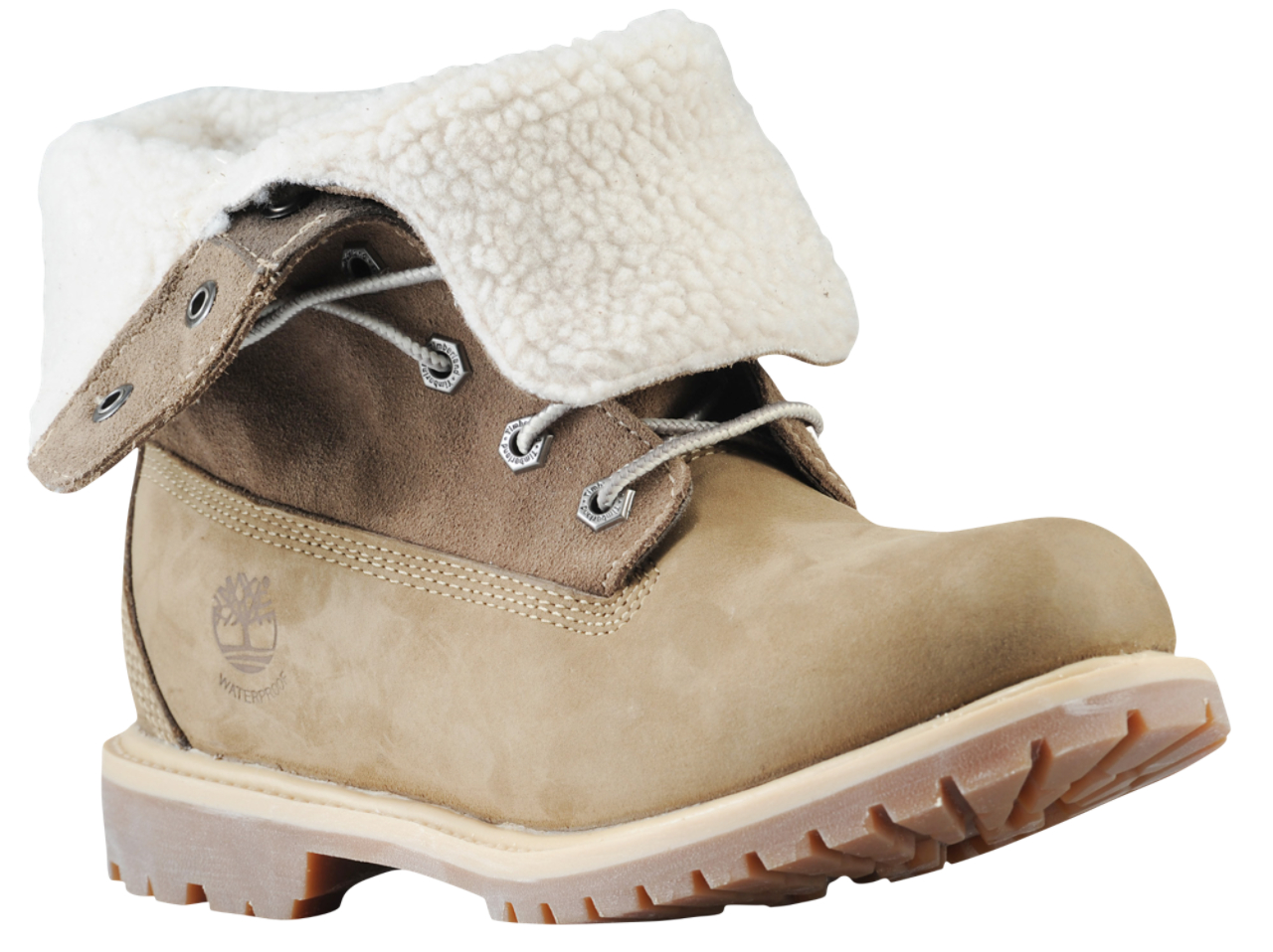 Timberland Teddy Fleece Fold Down Boots Image 4 of 7. Tap to open photo gallery.